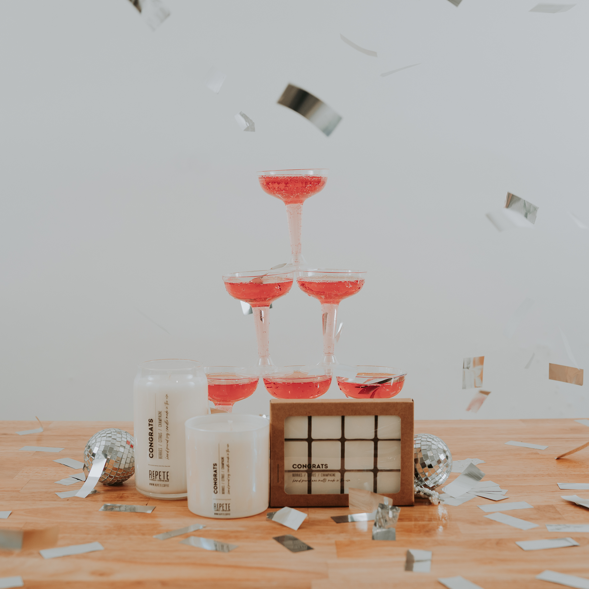 Congrats scented products from Repete Candle and Coffee Bar