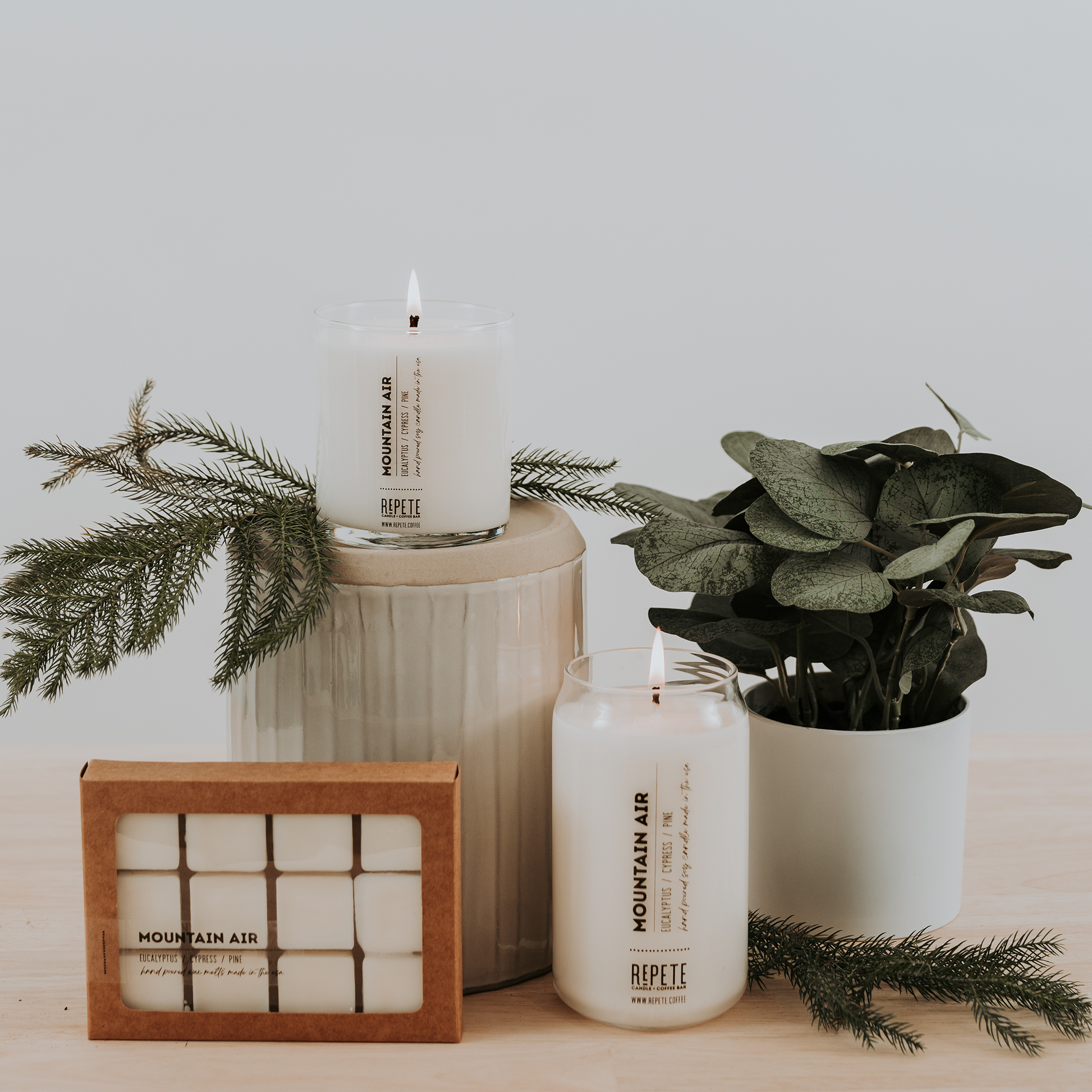 Mountain Air scented products from Repete Candle and Coffee Bar