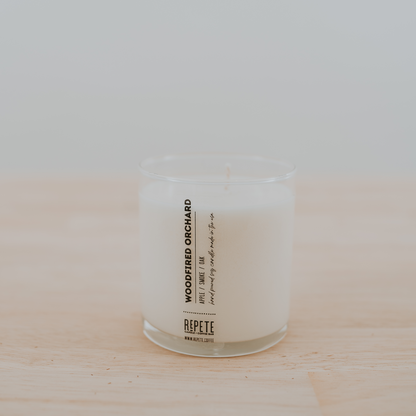 Woodfired Orchard nine ounce candle from Repete Candle and Coffee Bar